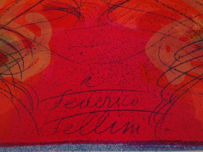 Jean MESSAGIER : Hommage à Federico Fellini - Lithographie originale Signée 2