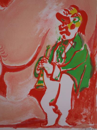 Edouard PIGNON - Fellini et nu allongé - Lithographie originale Signée 2