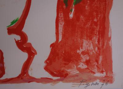 Edouard PIGNON - Fellini et nu allongé - Lithographie originale Signée 2