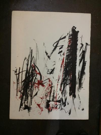 Joan MITCHELL - Arbres ou Composition rouge, 1991 - Lithographie originale signée au crayon 2