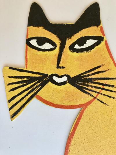 Corneille - La chat jaune (structure métallique originale signée par l’artiste) 2