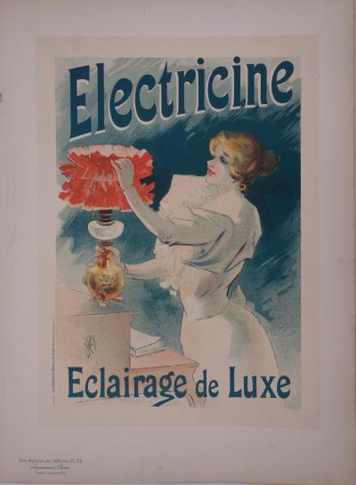 Lucien LEFEVRE : Electricine - lithographie originale signée, 1897 2
