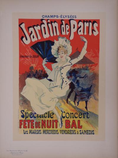 Jules CHERET : Jardin de Paris, 1897 - Lithographie originale signée 2