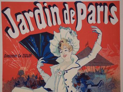 Jules CHERET : Jardin de Paris, 1897 - Lithographie originale signée 2