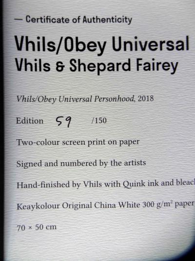 Vhils/Obey Shepard Fairey  Universal Personhood, 2018 Vhils & Shepard Fairey 2