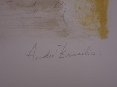 André BRASILIER : Le Pont Alexandre III - Lithographie originale Signée 2