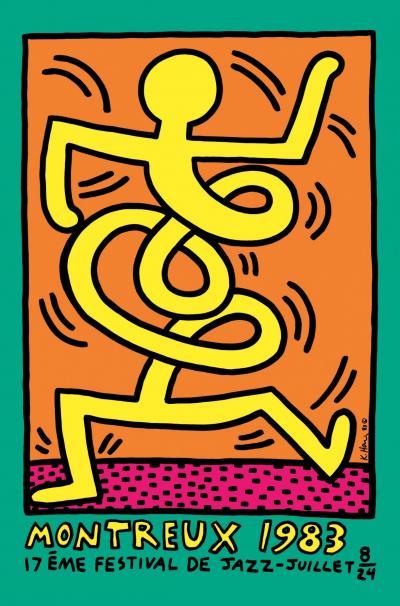 Keith Haring-MONTREUX JAZZ 1983-Sérigraphie 2