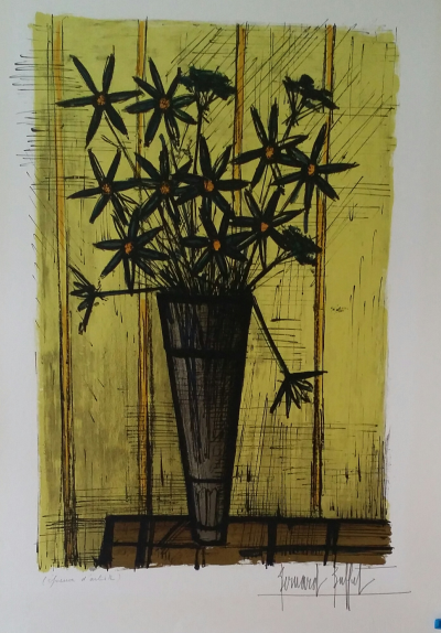 Bernard BUFFET - Bouquet de fleurs, 1958 - Lithographie originale signée au crayon 2