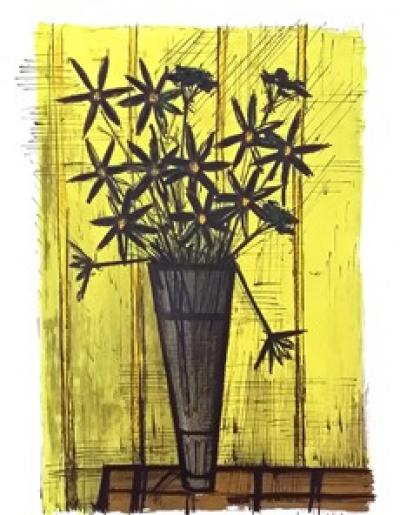 Bernard BUFFET - Bouquet de fleurs, 1958 - Lithographie originale signée au crayon 2