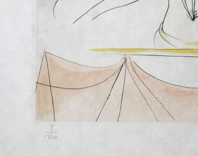 Salvador DALI - Dames de la renaissance - Gravure originale signée et numérotée 2