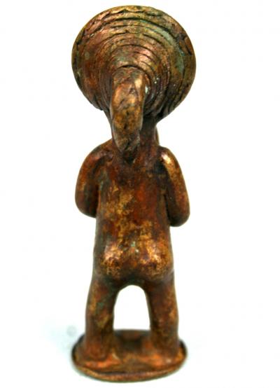 Figurine en Bronze Baoulé - Dignitaire Akan - 7 Cms 2
