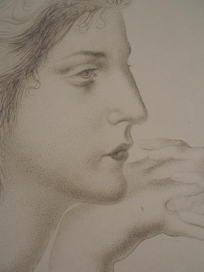 Léonard Tsuguharu FOUJITA : Femme de profil - Gravure originale, 1930 2