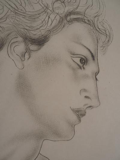 Léonard Tsuguharu FOUJITA : Nu de profil - Gravure originale, 1930 2