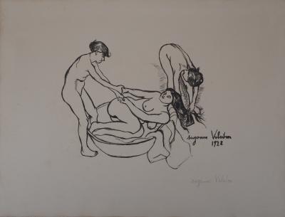 Suzanne VALADON : Trois femmes au bain, 1928 - Lithographie originale signée 2