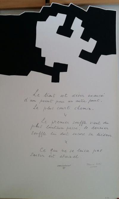 Eduardo CHILLIDA - Placard Maeght - Originaler Siebdruck, signiert, mit handschriftlichen Anmerkungen 2