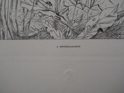 Emile LABOUREUR : L’entomologiste - Gravure originale Signée 2