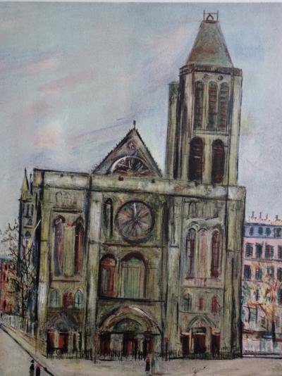 Maurice UTRILLO : La Basilique de Saint Denis - Lithographie originale Signée 2