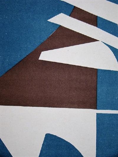 Alberto MAGNELLI - Composition sur fond bleu, 1952 - Lithographie originale 2