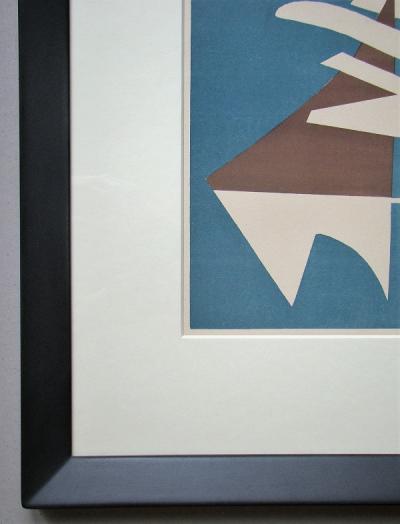 Alberto MAGNELLI - Composition sur fond bleu, 1952 - Lithographie originale 2