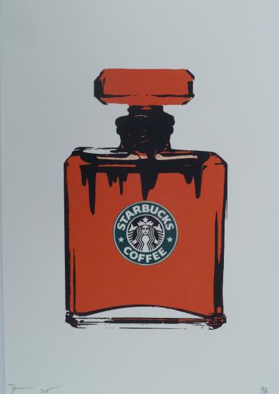 Death NYC - Starbucks Perfume Orange - Sérigraphie originale signée - 2
