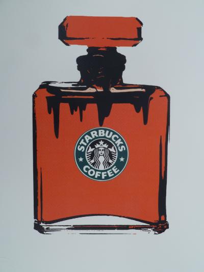 Death NYC - Starbucks Perfume Orange - Sérigraphie originale signée - 2
