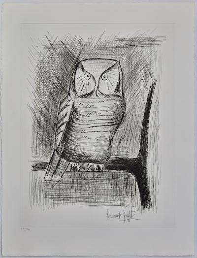 Bernard BUFFET (1928-1999)  Le Hibou, Gravure originale signée 2