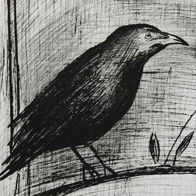 Bernard BUFFET - Le corbeau, Gravure originale signée 2