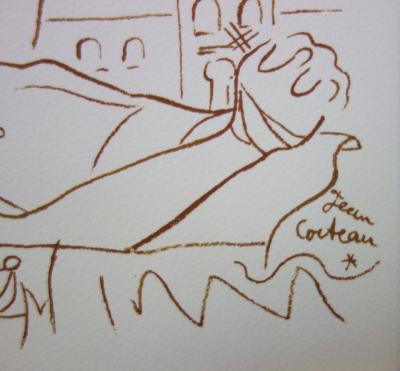 Jean COCTEAU : Toréador rêvant du taureau - Lithographie signée, 1965 2