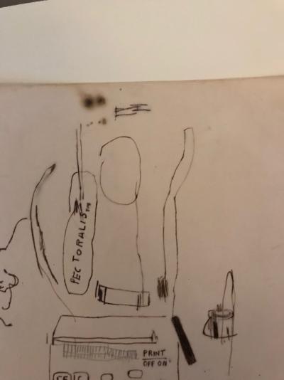 Jean-Michel BASQUIAT - Sans titre (Louis Armstrong), 1985 - Dessin au stylo bille signé 2