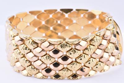 Magnifique bracelet en or jaune 18 carats (750 millièmes). Fermoir tiroir sécurisé. 2