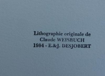 Claude WEISBUCH - Couple de bourgeois  - LIthographie originale #1984 + certificat 2