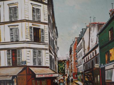 Maurice UTRILLO : Rue Seveste à Montmartre - Lithographie signée 2