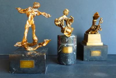 Salvador Dali (7kg)-Sculptures-Bronzes-Collection complète-Signées-Mêmes Numéros 2