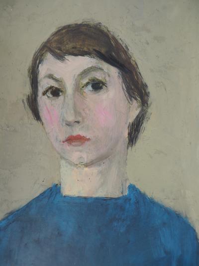 René GENIS : Portrait de jeune femme - Dessin Original 2