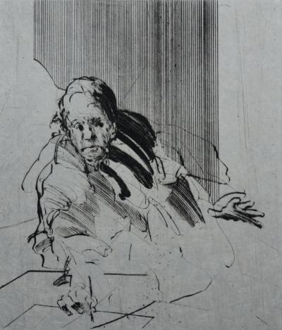 Claude WEISBUCH : Le Horla / l’écrivain - Pointe sèche signée et numérotée, 15 ex, 1979 2