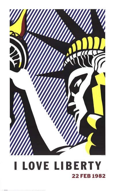 Roy Lichtenstein - I Love Liberty, 1982, Lithographie offset 2