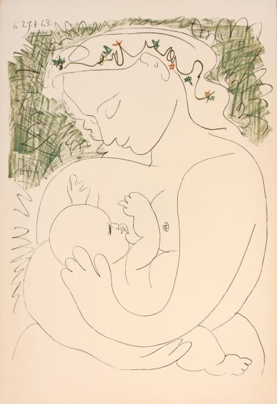 Pablo Picasso - La Grande Maternité, 1963, Lithograph 2