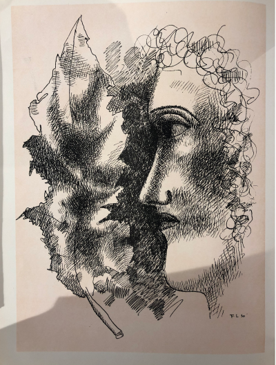 Fernand LÉGER - Femme à la feuille - Lithographie