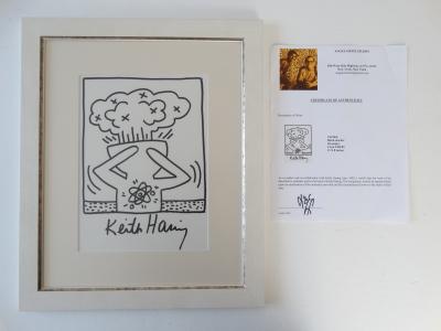 Keith Haring - Dessin signé, 1984 2