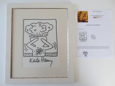 Keith Haring - Dessin signé, 1984 2