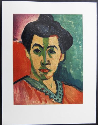 Henri MATISSE (d’après) : Madame Matisse - Lithographie en couleur, 1954 2