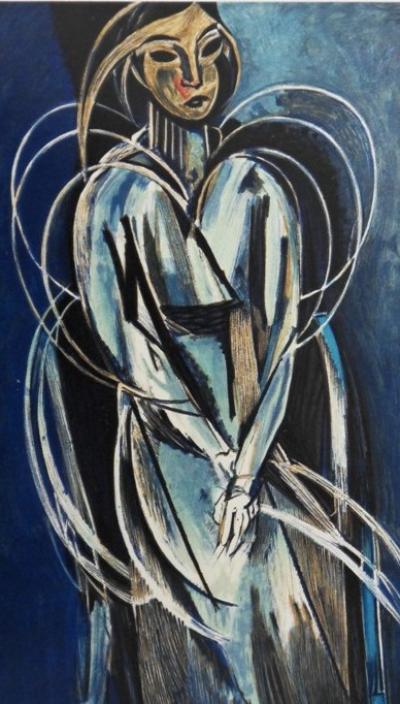 Henri MATISSE (d’après) : Portrait cubiste, 1954 - Lithographie Signé 2