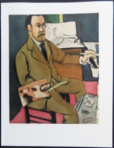 Henri MATISSE (d’après) : Portrait de l’artiste - Lithographie Signée, 1954 2