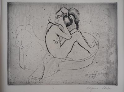 Suzanne VALADON : Marie au tub s’épongeant - Gravure originale signée, 1932 2
