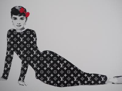 Death NYC - Audrey Hepburn Louis Vuitton- Sérigraphie originale signée 2