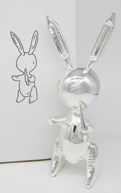 Jeff Koons (d’après) - Silver Rabbit - Alliage de zinc 2