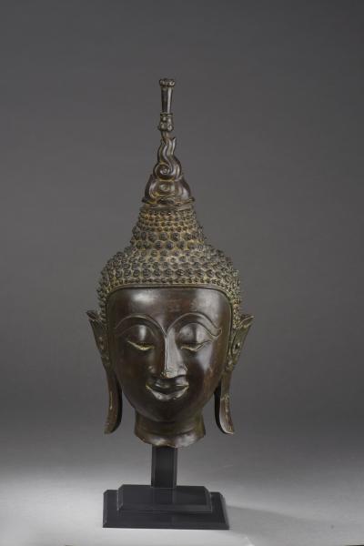 Laos, Royaume de Luang Prabang, 17 ème siècle, Tête de Buddha 2