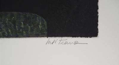 Francesco MARINO DI TEANA : Cercle désintégré - Gravure originale signée 2