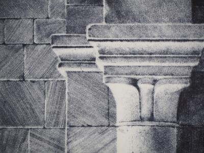 LUTH : Fragment d’architecture - Gravure originale signée 2