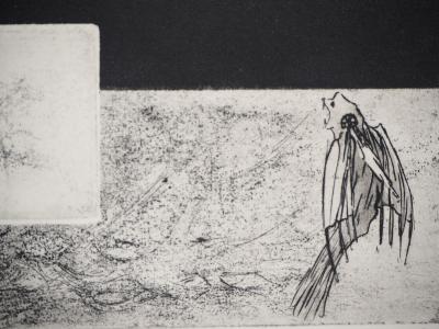 Michel QUERIOZ : L’arbre et l’oiseau - Gravure originale signée 2